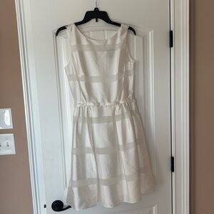 A-Line Dress w/ Mesh/Sheer Stripes